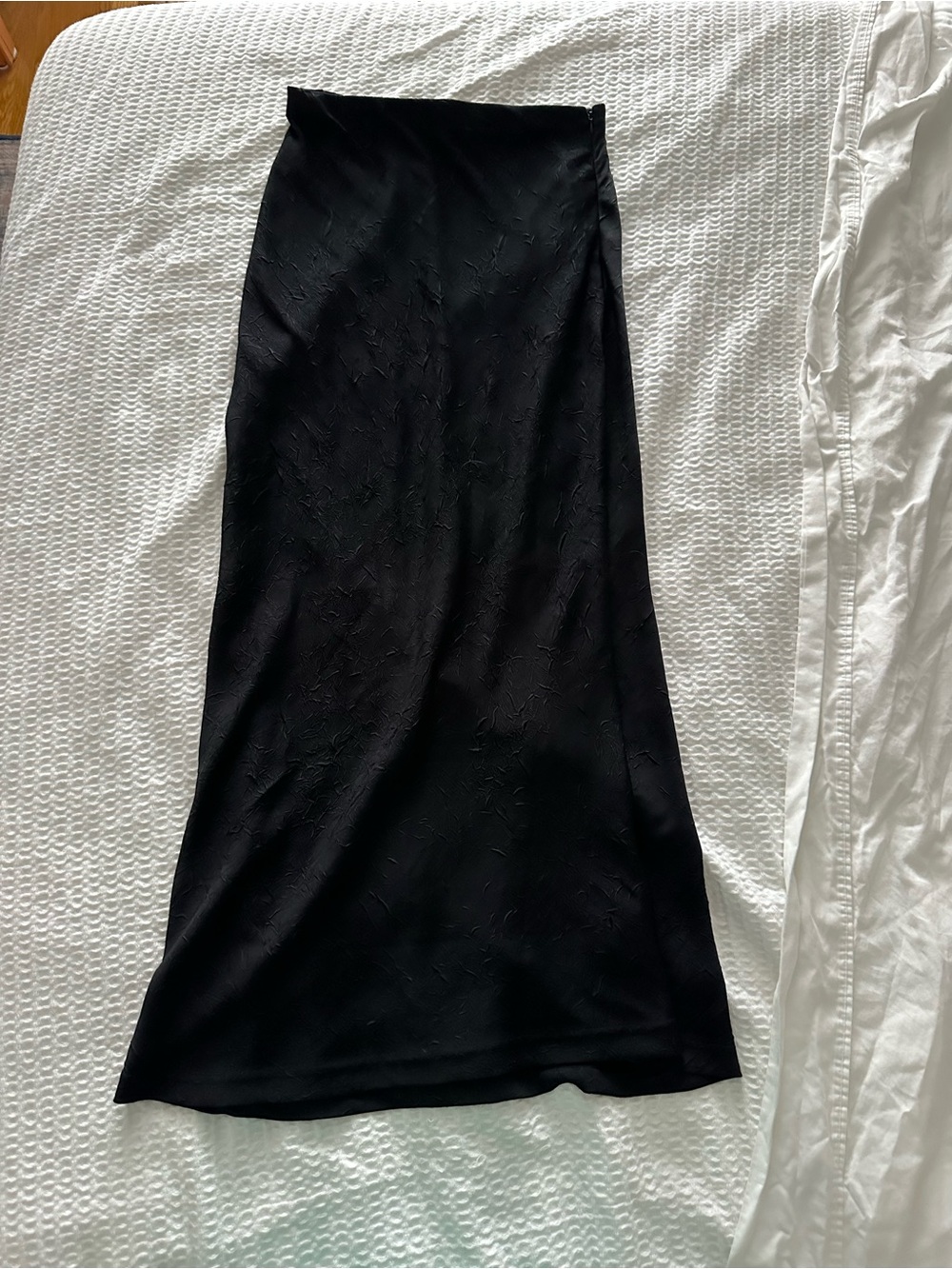 Classic Textured Black Women's Maxi Skirt